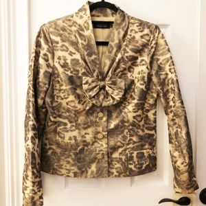 Leopard print jacket by Rickie Freeman Teri Jon